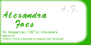 alexandra focs business card